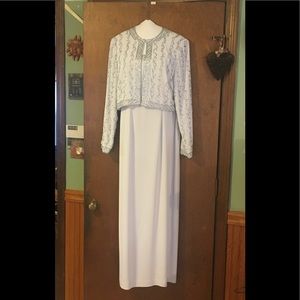 Elegant Dress with Beaded Jacket